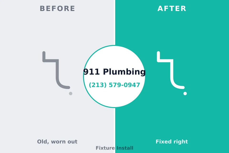 Before and after: plumbing repair Freeport, PA